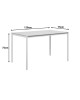 Τραπέζι Faragio σε φυσική απόχρωση-λευκά μεταλλικά πόδια 120x75x75εκ Υλικό: PB  MELAMINE  METAL FRAME 225-000090