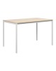 Τραπέζι Faragio σε φυσική απόχρωση-λευκά μεταλλικά πόδια 120x75x75εκ Υλικό: PB  MELAMINE  METAL FRAME 225-000090
