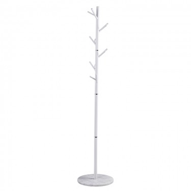 Καλόγερος ρούχων Marietta μέταλλο λευκό Φ37x177εκ Υλικό: METAL - MARBLE 226-000013