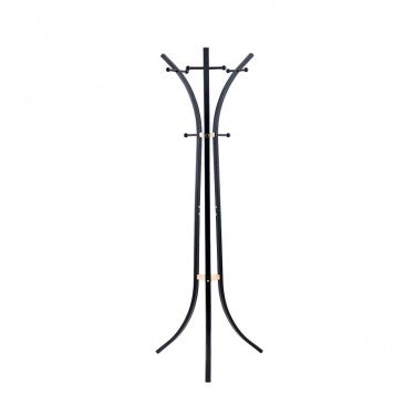 Καλόγερος ρούχων Bamile μαύρο μέταλλο και rubberwood σε φυσική απόχρωση 51x63x175εκ Υλικό: WOOD - METAL 226-000028