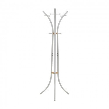 Καλόγερος ρούχων Bamile λευκό μέταλλο και rubberwood σε φυσική απόχρωση 51x63x175εκ Υλικό: WOOD - METAL 226-000029