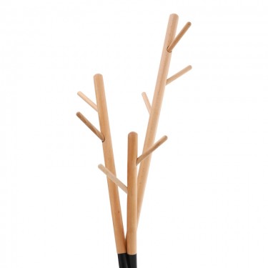 Καλόγερος ρούχων Sigar μέταλλο-ξύλο σε μαύρη-φυσική απόχρωση 49x51x187εκ Υλικό: METAL - WOOD 226-000032