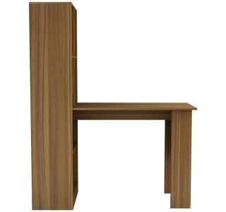 Γραφείο εργασίας με βιβλιοθήκη Acumen μελαμίνης καρυδί 120x50x150εκ Υλικό: CLIPBOARD WITH MELAMINE 15mm 230-000026