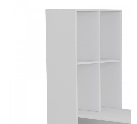 Γραφείο εργασίας με βιβλιοθήκη Acumen μελαμίνης λευκό 120x50x150εκ Υλικό: CLIPBOARD WITH MELAMINE 15mm 230-000027