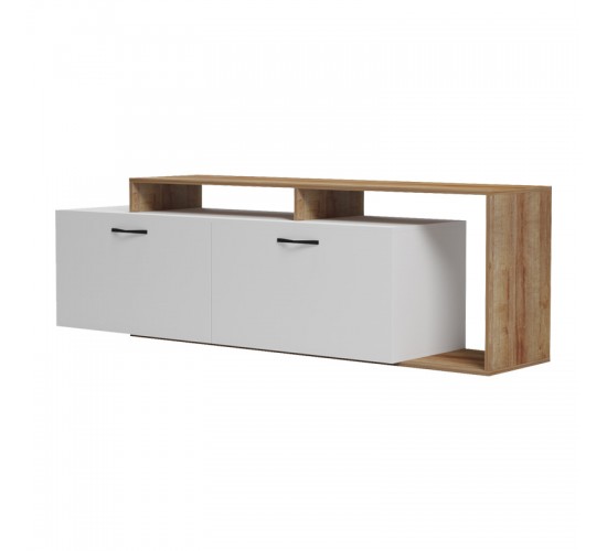 Έπιπλο τηλεόρασης Tobler σε oak- λευκή απόχρωση 170x40x53εκ Υλικό: MELAMINE 230-000070 Έπιπλο τηλεόρασης Tobler σε oak- λευκή απόχρωση 170x40x53εκ Υλικό: MELAMINE 230-000070