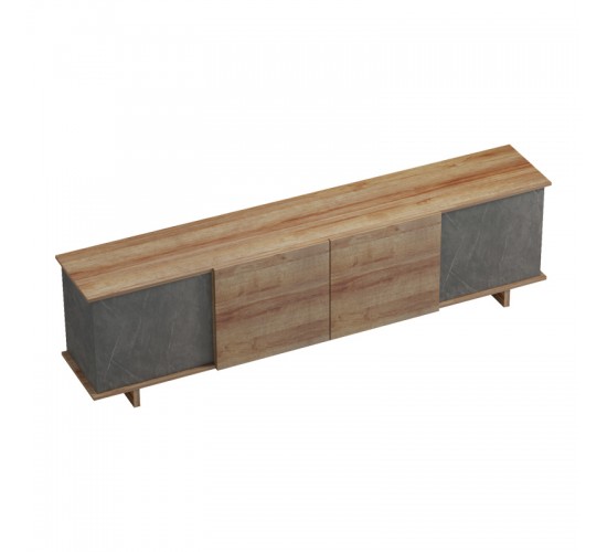 Έπιπλο τηλεόρασης Zafore σε oak-καφέ antique απόχρωση 180x33x50εκ Υλικό: MELAMINE 230-000072 Έπιπλο τηλεόρασης Zafore σε oak-καφέ antique απόχρωση 180x33x50εκ Υλικό: MELAMINE 230-000072