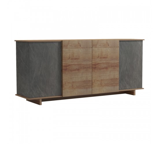 Μπουφές Zafore σε oak - καφέ antique απόχρωση 180x45x80εκ Υλικό: MELAMINE 230-000074 Μπουφές Zafore σε oak - καφέ antique απόχρωση 180x45x80εκ Υλικό: MELAMINE 230-000074