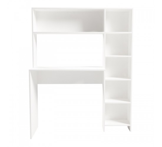 Γραφείο με βιβλιοθήκη Janson σε λευκή απόχρωση 113.2x40x141.8εκ Υλικό: PB 230-000081