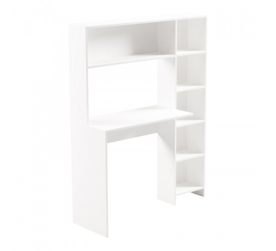 Γραφείο με βιβλιοθήκη Janson σε λευκή απόχρωση 113.2x40x141.8εκ Υλικό: PB 230-000081