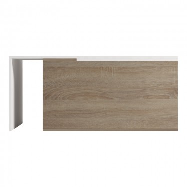 Τραπέζι σαλονιού Extera επεκτεινόμενο σε λευκή-sonoma απόχρωση 100-160x50x45εκ Υλικό: PB 230-000086