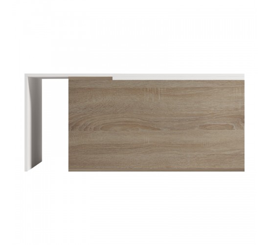 Τραπέζι σαλονιού Extera επεκτεινόμενο σε λευκή-sonoma απόχρωση 100-160x50x45εκ Υλικό: PB 230-000086