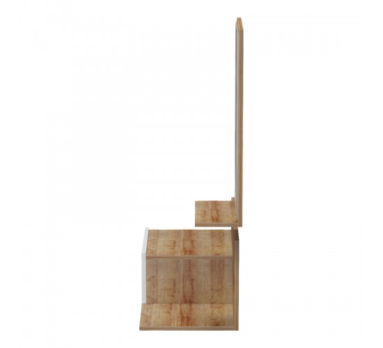 Έπιπλο εισόδου με καθρέπτη Miranda σε λευκή-oak απόχρωση 60x30x89.5εκ Υλικό: PB 230-000092