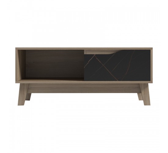 Τραπέζι σαλονιού Judas σε μαύρο μαρμάρου-sonoma απόχρωση  90x45x38.5εκ Υλικό: PB 230-000096