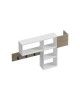 Κρεμάστρα τοίχου Wenia σε sonoma-λευκό 99.5x15x61εκ Υλικό: 15MM MELANMINE BOARD 230-000120