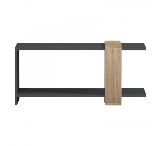 Τραπέζι σαλονιού Masasi ανθρακί - sonoma 80x50x35εκ Υλικό: MELAMINE 15mm 230-000123