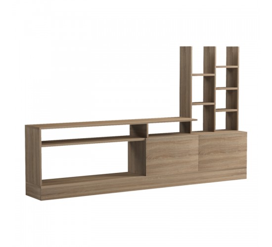 Σύνθετο σαλονιού Seruno sonoma 170x25x100εκ Υλικό: MELAMINE  15MM 230-000124