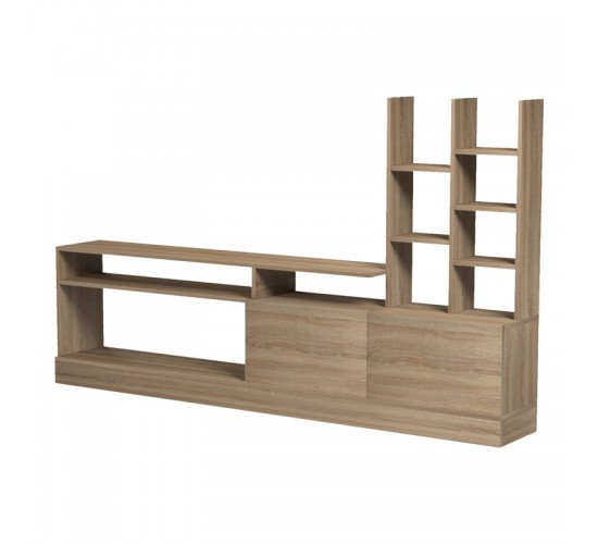 Σύνθετο σαλονιού Seruno sonoma 170x25x100εκ Υλικό: MELAMINE  15MM 230-000124