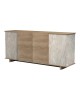 Μπουφές Zafore sonoma - γκρι μπεζ όψη μαρμάρου 180x45x80εκ Υλικό: MELAMINE 230-000126
