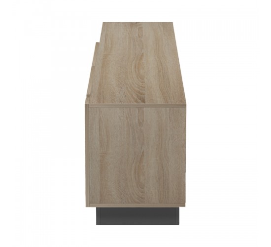 Έπιπλο τηλεόρασης με Led Vario sonoma - ανθρακί 185.6x35x45εκ Υλικό: 15MM MELANMINE BOARD 230-000127