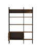 Βιβλιοθήκη Rhombo καρυδί-μαύρο 120x35x180εκ Υλικό: 15mm Melamine Board-20*20mm Powder Coated Steel Tube 230-000128
