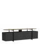 Έπιπλο τηλεόρασης Medousa sonoma - μαύρη όψη μαρμάρου 160x35.5x50εκ Υλικό: 25mm Melamine Board -  Ø22&20*20mm Powder Coated Steel Tube 230-000129