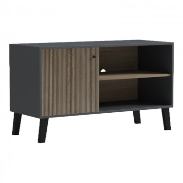 Έπιπλο τηλεόρασης Tuscany sonoma-ανθρακί 100x40x51εκ Υλικό: 15mm Melamine Board -Solid wood legs 230-000132