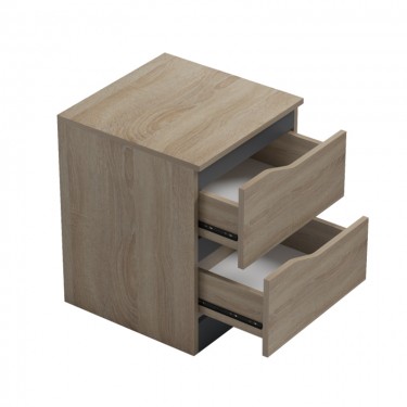 Κομοδίνο Verena sonoma-ανθρακί 40x40x50εκ Υλικό: 15mm MELAMINE 230-000134