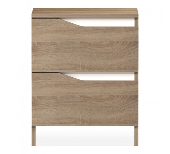 Κομοδίνο Verena sonoma-λευκό 40x40x50εκ Υλικό: 15mm MELAMINE 230-000135