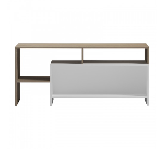 Τραπέζι σαλονιού Consa sonoma - λευκό 120x60x52.8εκ Υλικό: 15mm MELAMINE 230-000141