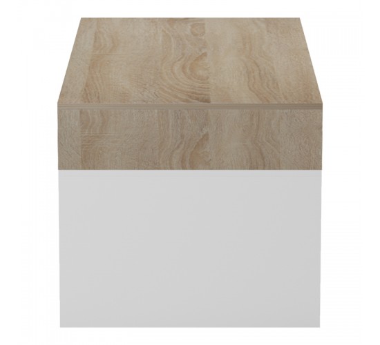 Τραπέζι σαλονιού Consa sonoma - λευκό 120x60x52.8εκ Υλικό: 15mm MELAMINE 230-000141