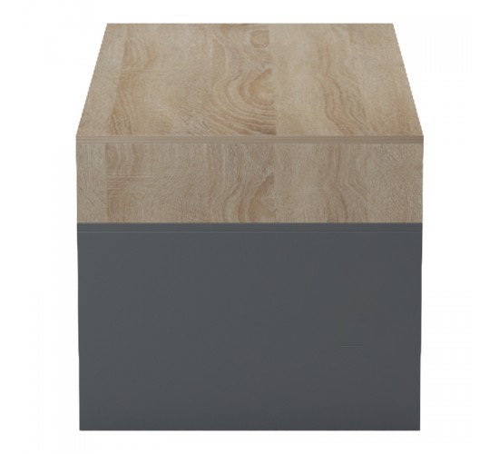 Τραπέζι σαλονιού Consa sonoma - ανθρακί 120x60x52.8εκ Υλικό: 15mm MELAMINE 230-000142