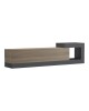 Έπιπλο τηλεόρασης επιτοίχιο Flato sonoma-ανθρακί 150x29.5x38.5εκ Υλικό: 15mm Melamine Board -Solid wood legs 230-000143