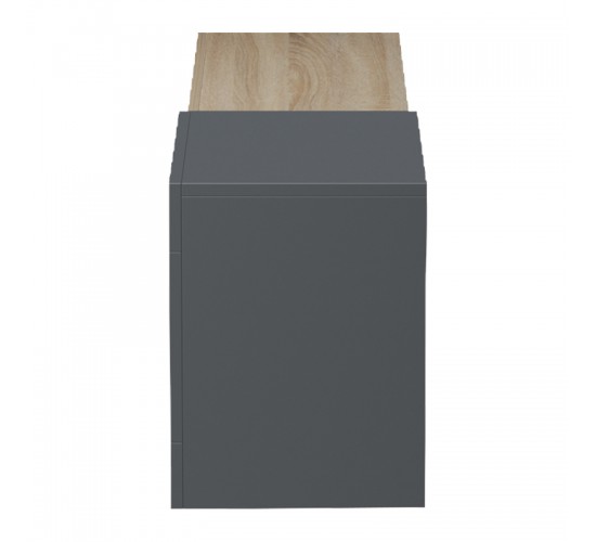 Έπιπλο τηλεόρασης επιτοίχιο Flato sonoma-ανθρακί 150x29.5x38.5εκ Υλικό: 15mm Melamine Board -Solid wood legs 230-000143