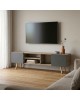 Έπιπλο τηλεόρασης Osclo sonoma-ανθρακί 160x30x53.5εκ Υλικό: 15mm Melamine Board -Solid wood legs 230-000145