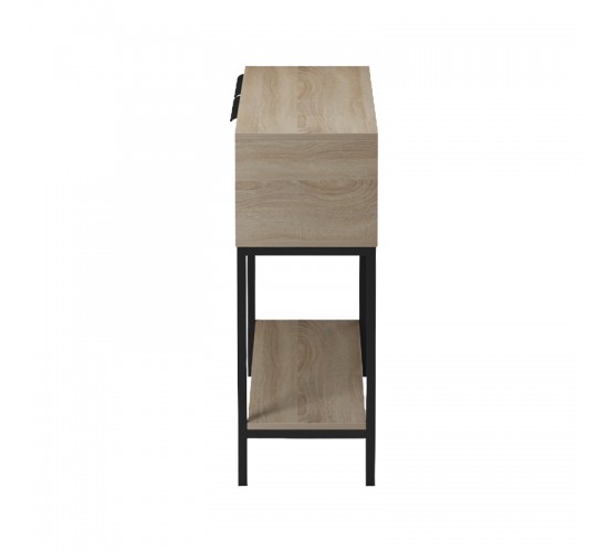 Κονσόλα Nordic σε sonoma-μαύρη απόχρωση 90x29,5x76εκ Υλικό: 15MM MELANMINE BOARD - 20*20MM STEEL TUBE 230-000146