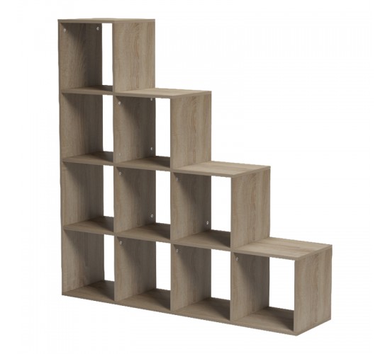 Βιβλιοθήκη Scala sonoma 129.5x29x129.5εκ Υλικό: 15mm Melamine Board 230-000147