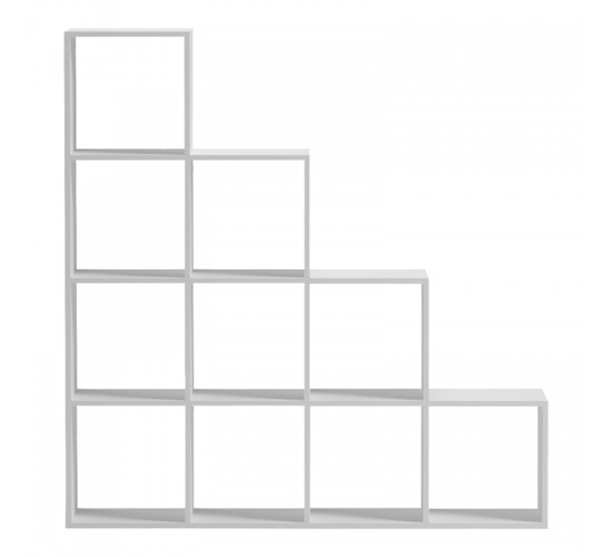 Βιβλιοθήκη Scala λευκό 129.5x29x129.5εκ Υλικό: 15mm Melamine Board 230-000148