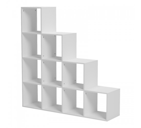 Βιβλιοθήκη Scala λευκό 129.5x29x129.5εκ Υλικό: 15mm Melamine Board 230-000148