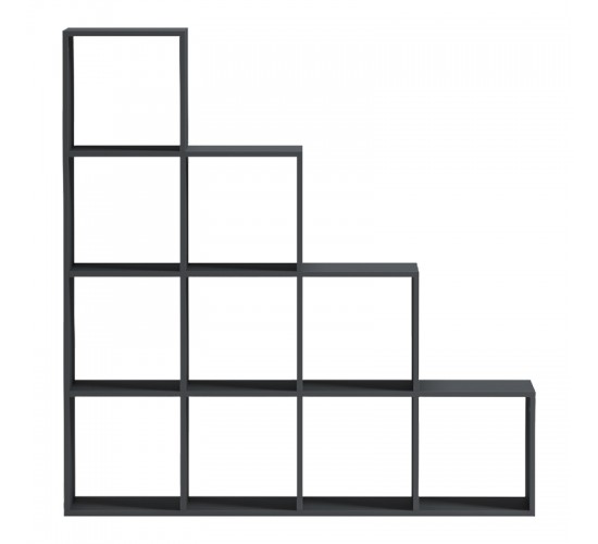 Βιβλιοθήκη Scala ανθρακί 129.5x29x129.5εκ Υλικό: 15mm Melamine Board 230-000149