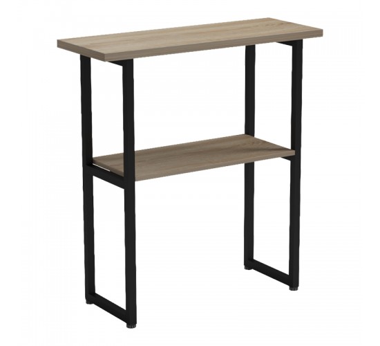 Κονσόλα Solain sonoma-μαύρο μέταλλο 79x29x85εκ Υλικό: 15MM MELANMINE BOARD - 25*25MM STEEL TUBE 230-000158