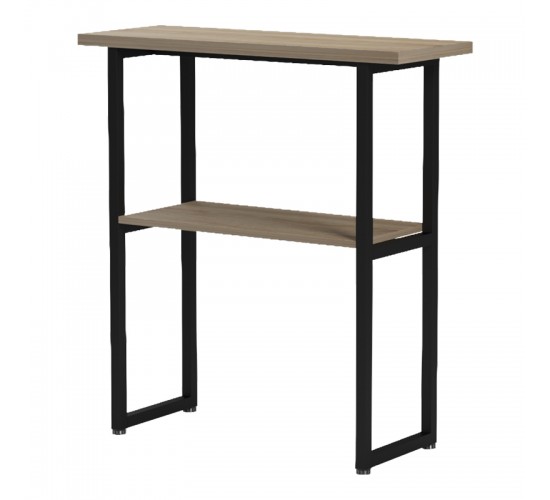 Κονσόλα Solain sonoma-μαύρο μέταλλο 79x29x85εκ Υλικό: 15MM MELANMINE BOARD - 25*25MM STEEL TUBE 230-000158