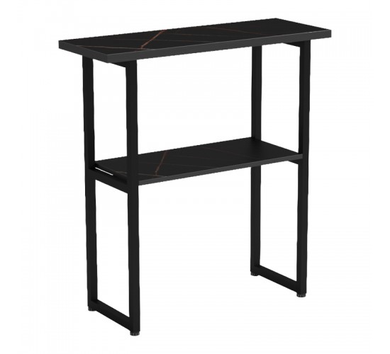Κονσόλα Solain μαύρο εφε μαρμάρου-μαύρο μέταλλο 79x29x85εκ Υλικό: 15MM MELANMINE BOARD - 25*25MM STEEL TUBE 230-000159