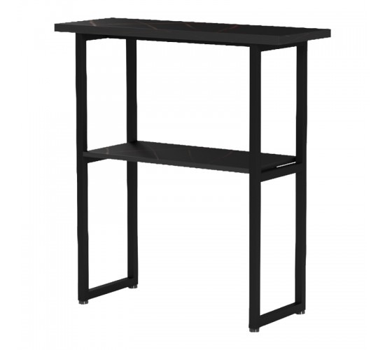 Κονσόλα Solain μαύρο εφε μαρμάρου-μαύρο μέταλλο 79x29x85εκ Υλικό: 15MM MELANMINE BOARD - 25*25MM STEEL TUBE 230-000159