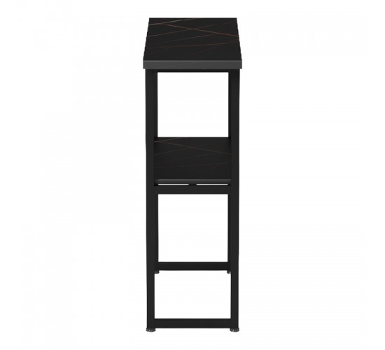 Κονσόλα Solain μαύρο εφε μαρμάρου-μαύρο μέταλλο 79x29x85εκ Υλικό: 15MM MELANMINE BOARD - 25*25MM STEEL TUBE 230-000159