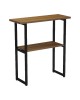 Κονσόλα Solain καρυδί-μαύρο μέταλλο 79x29x85εκ Υλικό: 15MM MELANMINE BOARD - 25*25MM STEEL TUBE 230-000160