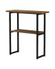 Κονσόλα Solain καρυδί-μαύρο μέταλλο 79x29x85εκ Υλικό: 15MM MELANMINE BOARD - 25*25MM STEEL TUBE 230-000160