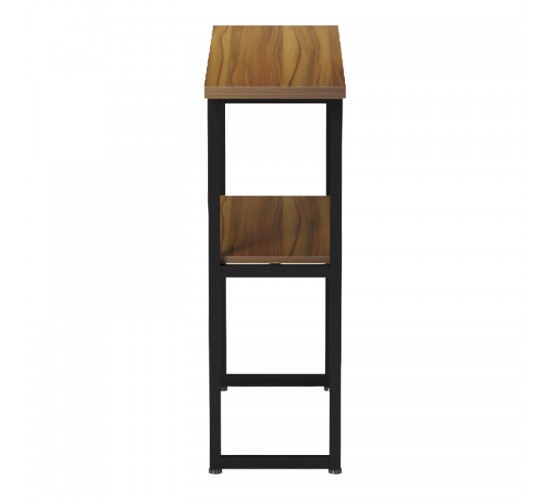 Κονσόλα Solain καρυδί-μαύρο μέταλλο 79x29x85εκ Υλικό: 15MM MELANMINE BOARD - 25*25MM STEEL TUBE 230-000160