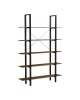 Βιβλιοθήκη-Ραφιέρα Varous καρυδί-μαύρο μέταλλο 120x28x180εκ Υλικό: 15mm Melamine Board-20*40mm Powder Coated Steel Tube 230-000161