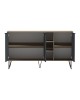 Μπουφές Balain sonoma-ανθρακί 142x35.5x83εκ Υλικό: 15mm Melamine Board -Steel black legs 230-000162
