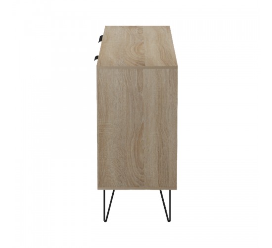Μπουφές Balain sonoma-ανθρακί 142x35.5x83εκ Υλικό: 15mm Melamine Board -Steel black legs 230-000162